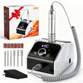 CozyZen Electric Nail Drill, 35000 RPM Professional Nail File LCD Display, Hand & Foot Pedal Control, Quiet for Acrylic & Gel Nails, Manicure & Pedicure, Home & Salon Use