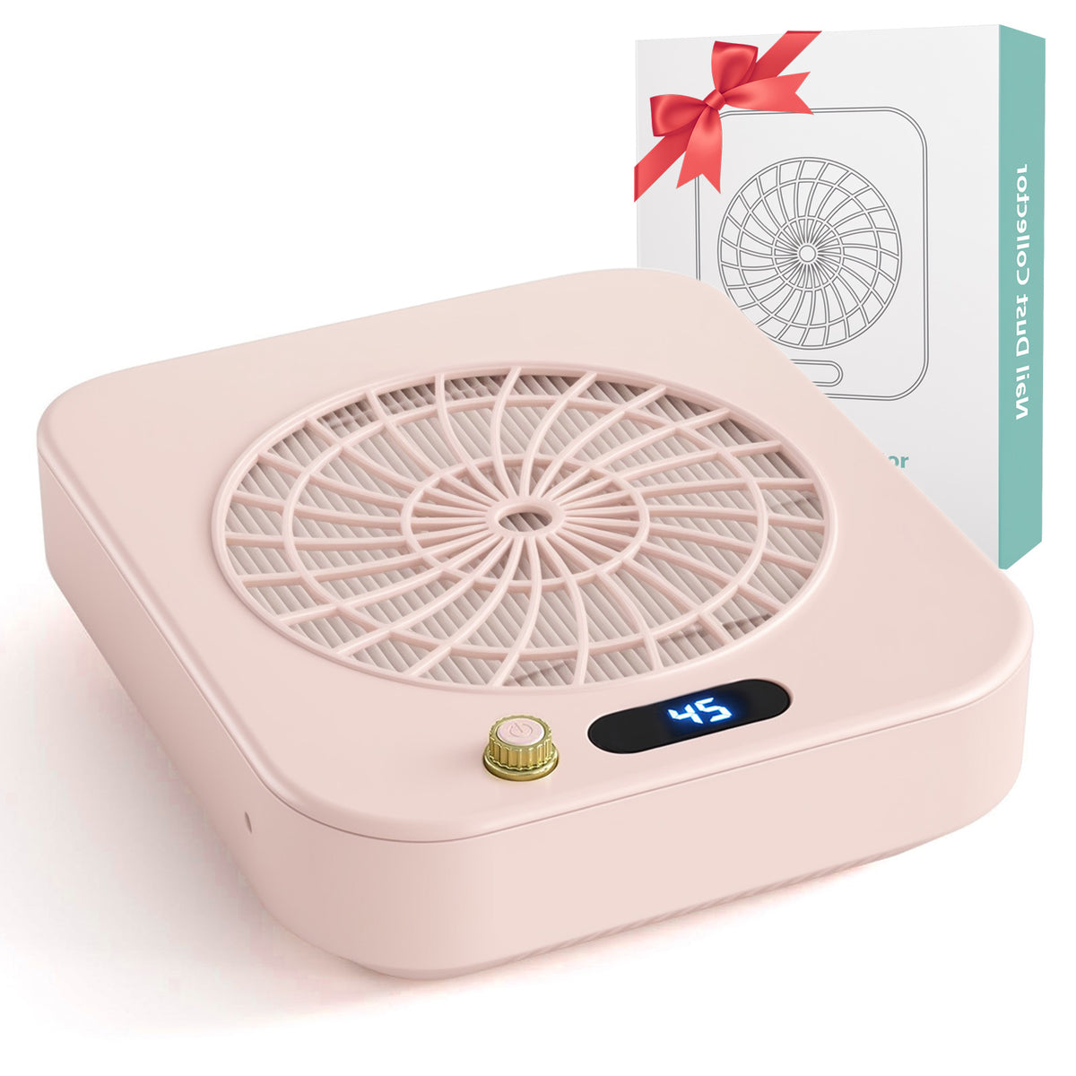 CozyZen Nail Dust Collector 4300RPM with Corded Power Supply 45-Speed Adjust, LED Display, 160CFM Suction, 30,000-Hour Motor, Reusable Filter for Salon & Home Use