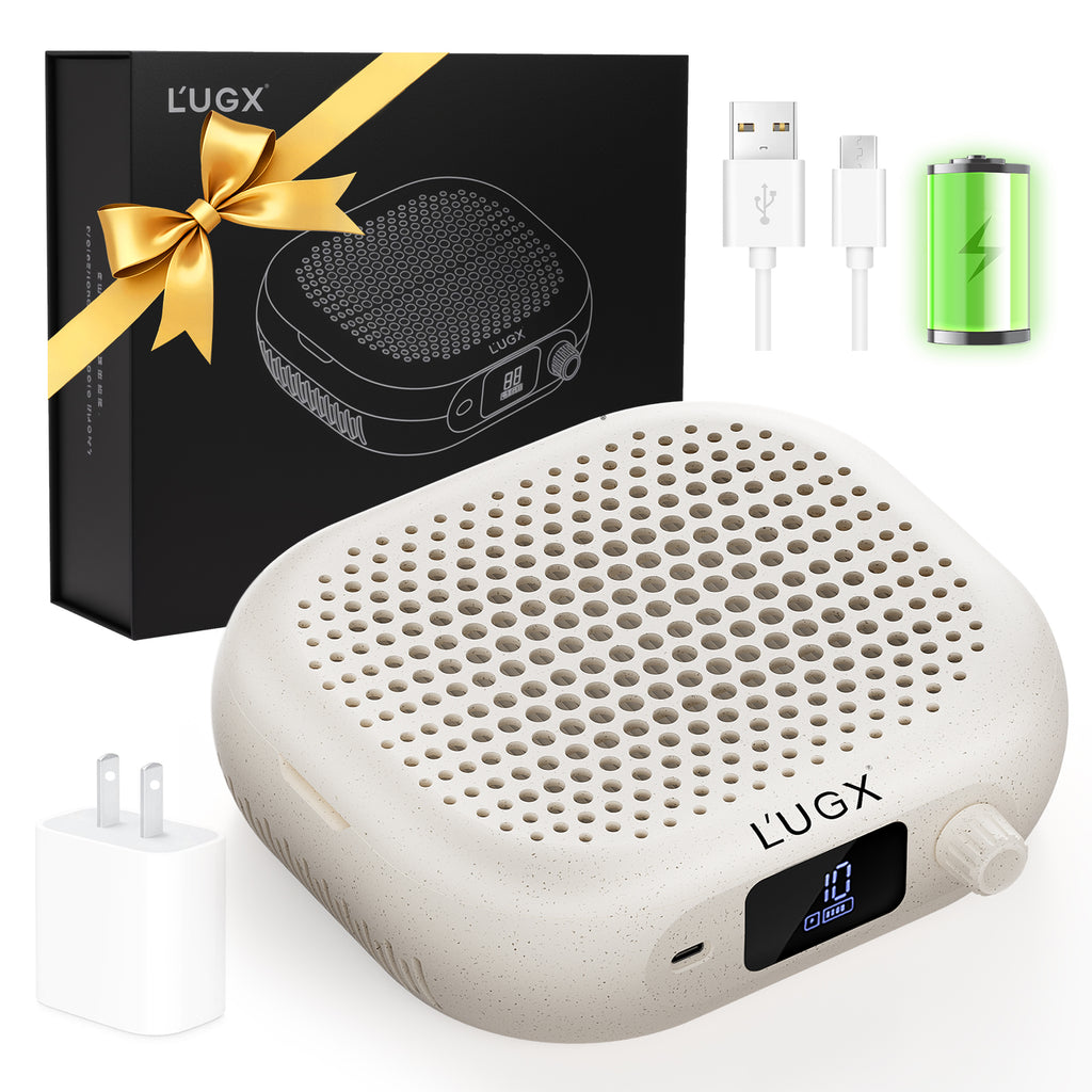 CozyZen Nail Dust Collector 6000RPM High-Speed with 2500mAh Battery Vacuum Fan with 10 Adjustable Speeds, 60.2CFM Airflow, LED Display & 15°Stand for Salon and Home Manicure Dust Extraction