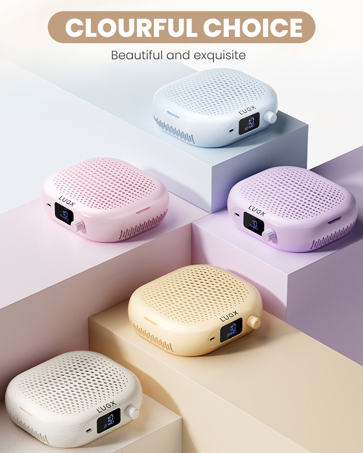 CozyZen Nail Dust Collector 6000RPM High-Speed with 2500mAh Battery Vacuum Fan with 10 Adjustable Speeds, 60.2CFM Airflow, LED Display & 15°Stand for Salon and Home Manicure Dust Extraction