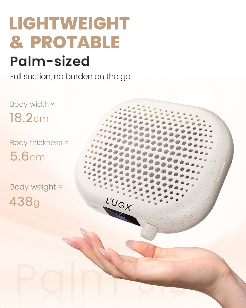 CozyZen Nail Dust Collector 6000RPM High-Speed with 2500mAh Battery Vacuum Fan with 10 Adjustable Speeds, 60.2CFM Airflow, LED Display & 15°Stand for Salon and Home Manicure Dust Extraction