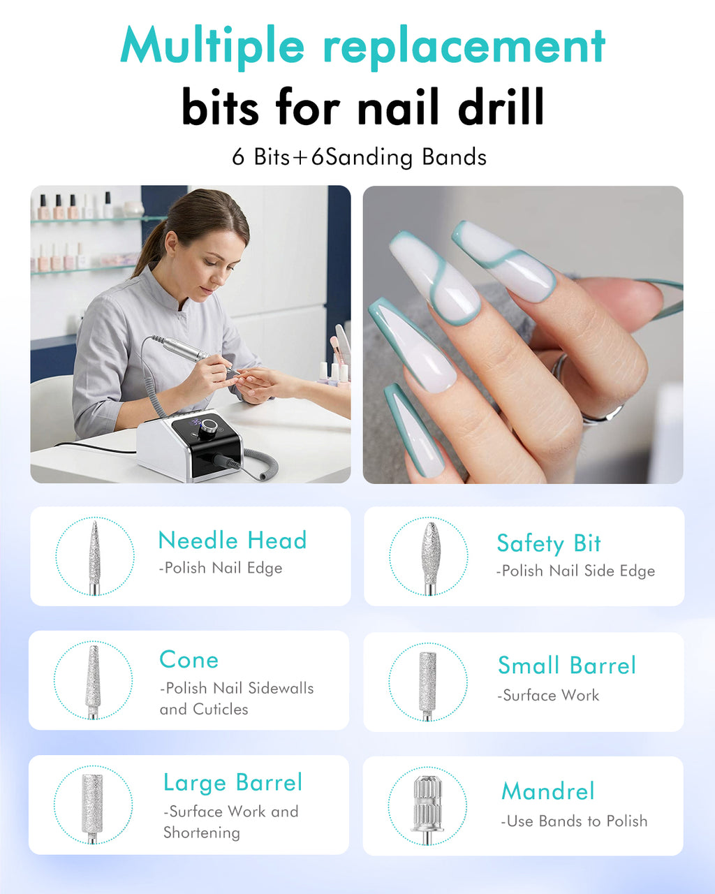 CozyZen Electric Nail Drill, 35000 RPM Professional Nail File LCD Display, Hand & Foot Pedal Control, Quiet for Acrylic & Gel Nails, Manicure & Pedicure, Home & Salon Use