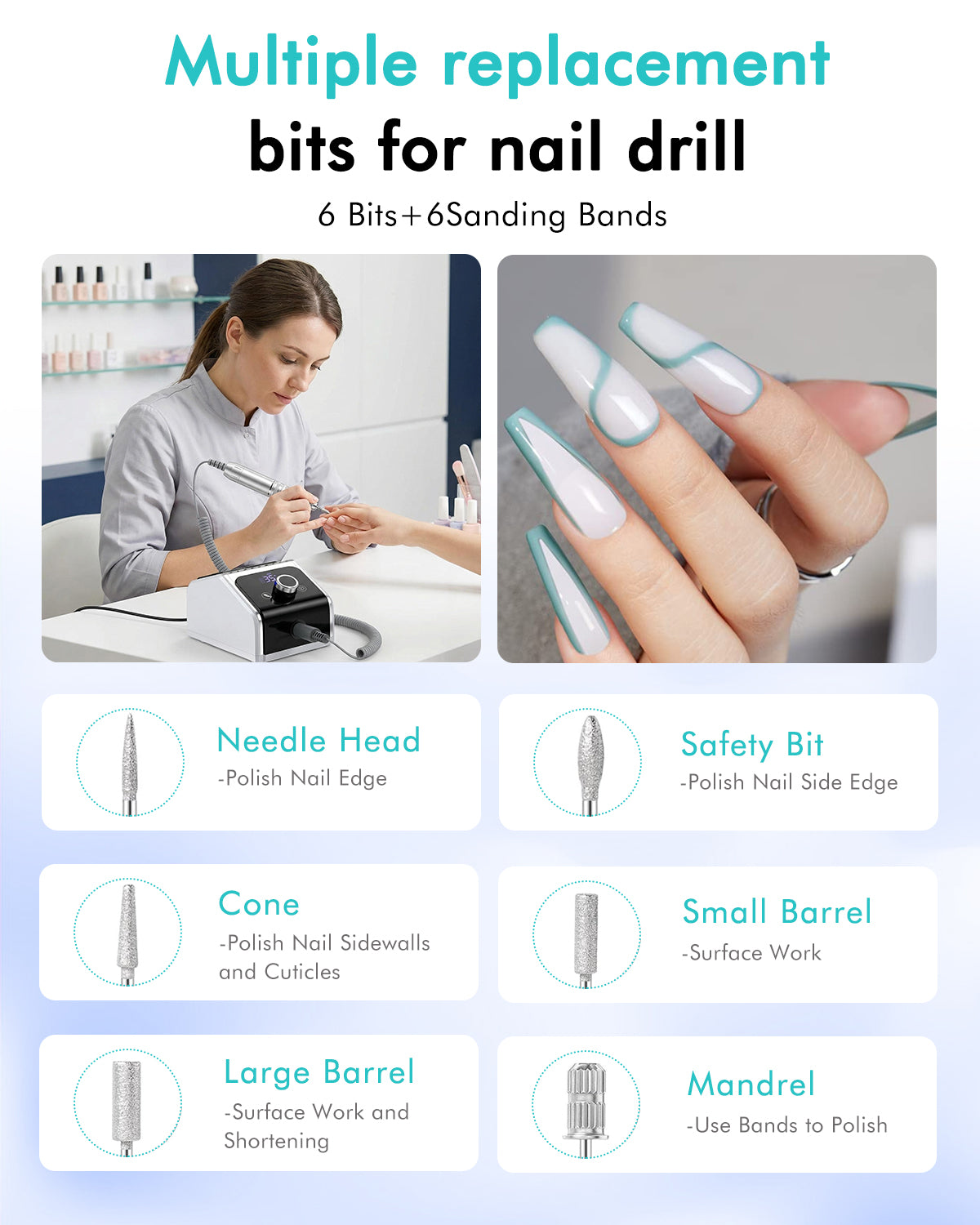 CozyZen Electric Nail Drill, 35000 RPM Professional Nail File LCD Display, Hand & Foot Pedal Control, Quiet for Acrylic & Gel Nails, Manicure & Pedicure, Home & Salon Use