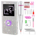 CozyZen Cordless Electric Nail Drill, 45000 RPM Rechargeable Diamond E-File, Portable & Low Noise for Acrylic/Gel Nails, Manicure & Pedicure - Professional & Home Use