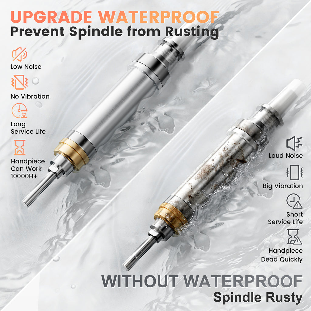 CozyZen Professional Nail Drill for Nail Technicians, Brushless E File Waterproof Handpiece, 15000-Hour Motor Life, Ultra-Low Vibration, Precision Speed Control for Salon Professionals