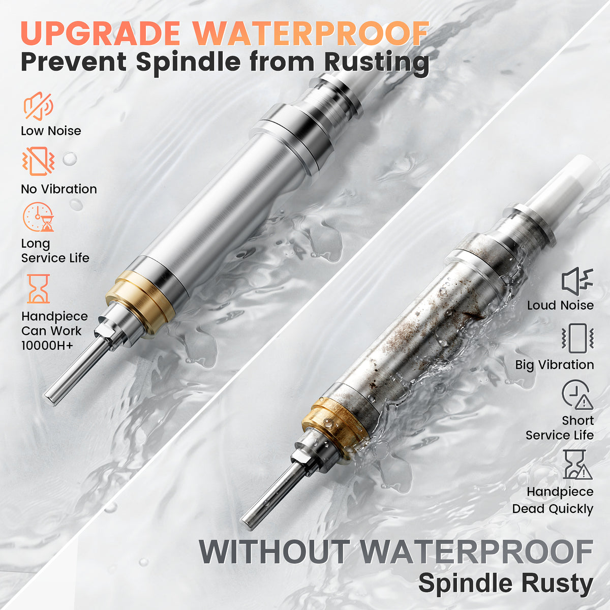 CozyZen Professional Nail Drill for Nail Technicians, Brushless E File Waterproof Handpiece, 15000-Hour Motor Life, Ultra-Low Vibration, Precision Speed Control for Salon Professionals