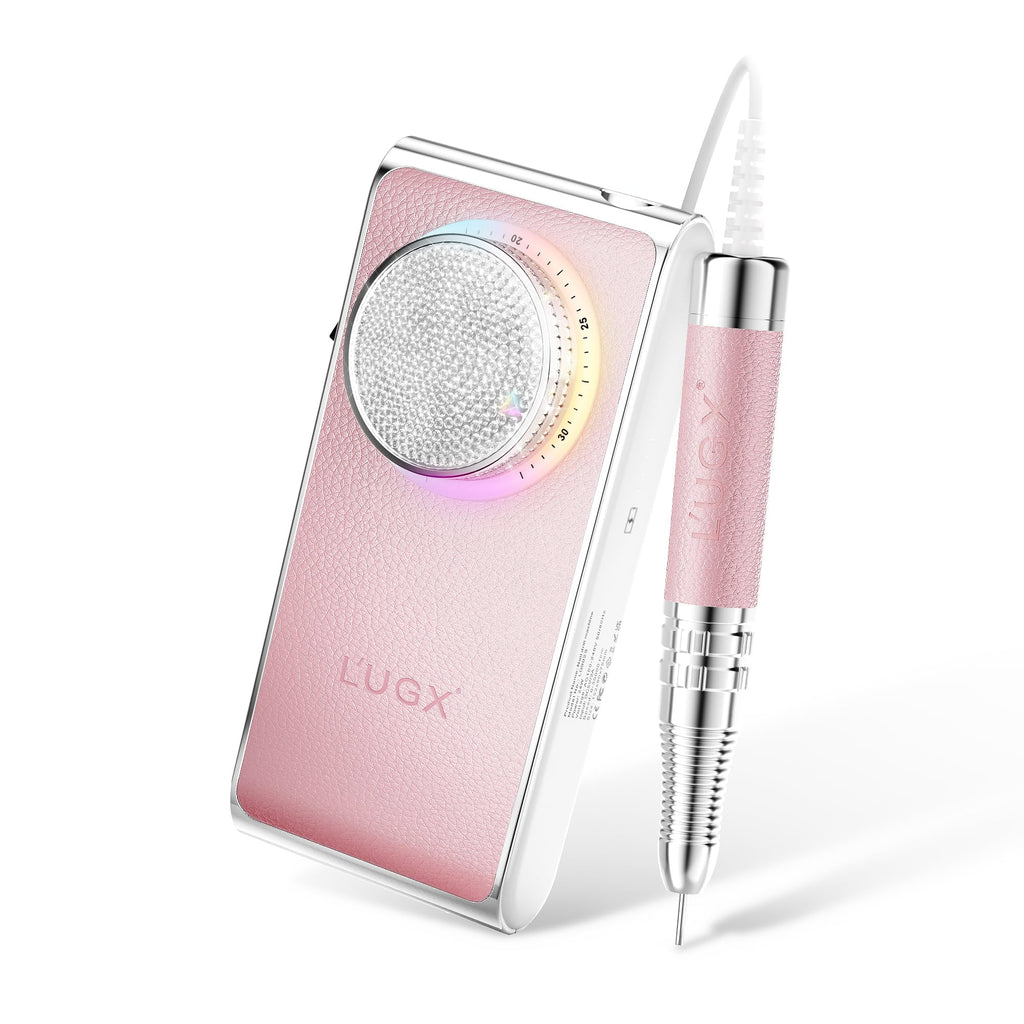 CozyZen Professional Nail Drill, 30000RPM Brushless Electric Nail File Cordless E File with High Torque, Low Vibration, 2200mAh Battery, Diamond-Decorated Knob for Acrylic & Gel Nails