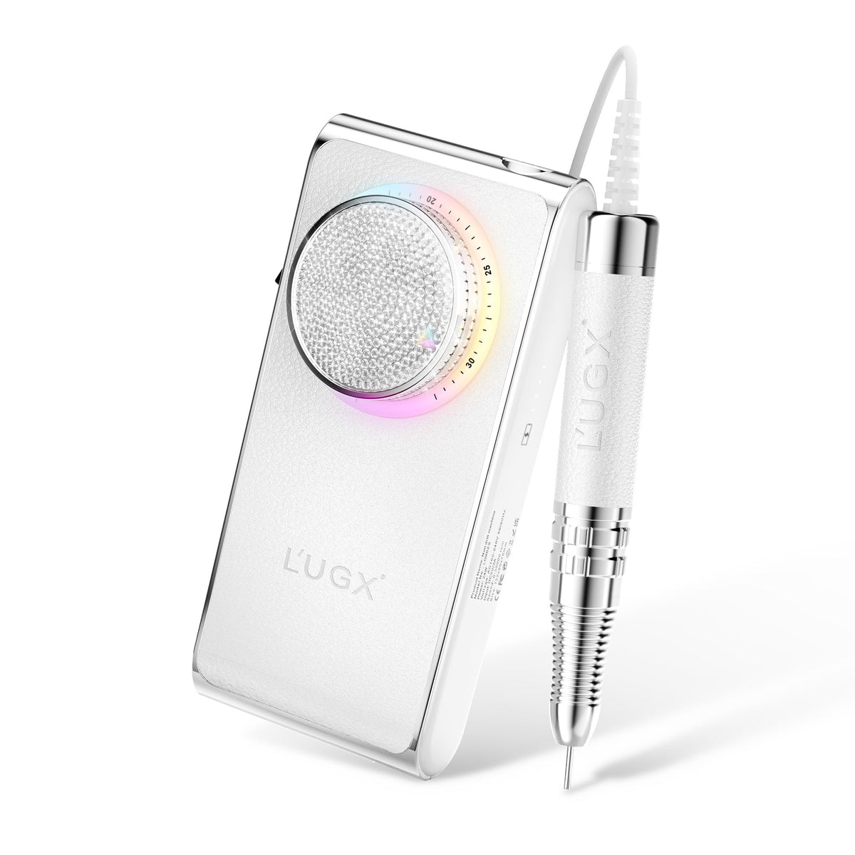 CozyZen Professional Nail Drill, 30000RPM Brushless Electric Nail File Cordless E File with High Torque, Low Vibration, 2200mAh Battery, Diamond-Decorated Knob for Acrylic & Gel Nails