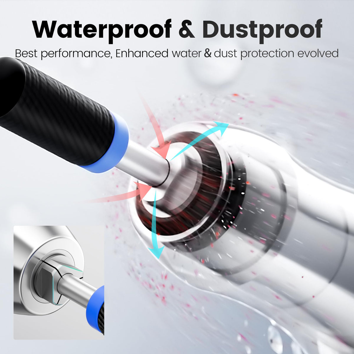 CozyZen Professional Nail Drill, 40000RPM Brushless Electric Nail File Cordless E File with Waterproof & Dustproof Motor, High Torque, Low Vibration, Display & 2200mAh Battery for Acrylic & Gel